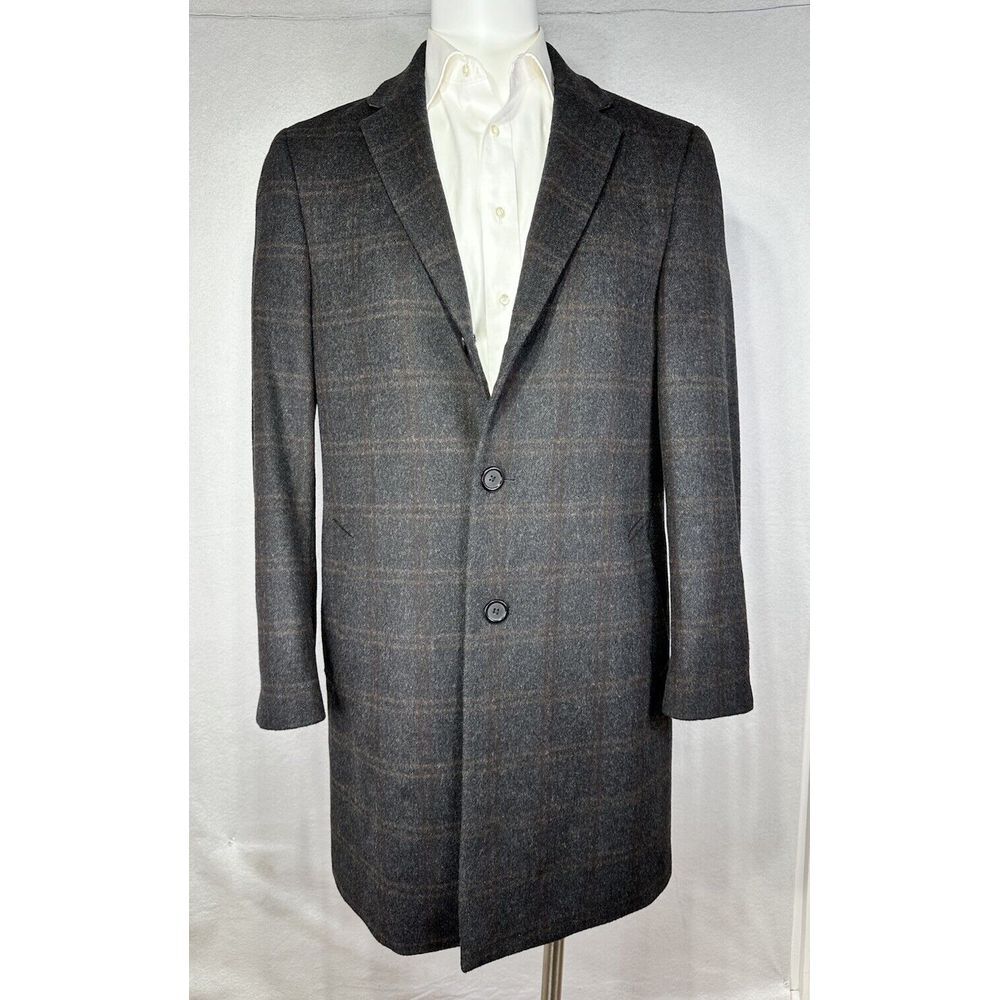 Hart‎ Schaffner Marx Luxurious Wool Blend Over Coat 40L Windowpane